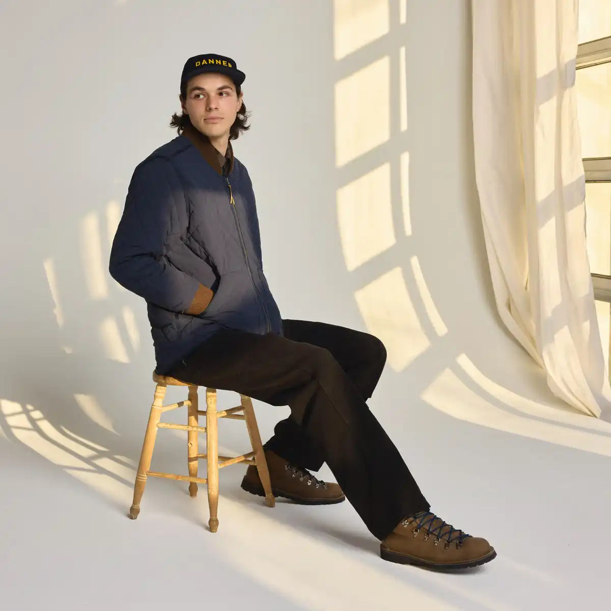 Men's Kenton Double Knee Pants Herringbone Black - Image 7