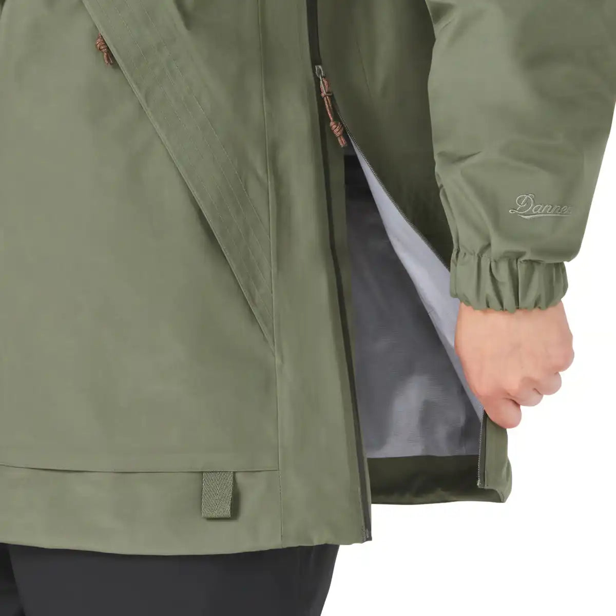 Cascade Crest Packable 3L GTX Jacket Dusty Olive - Image 4