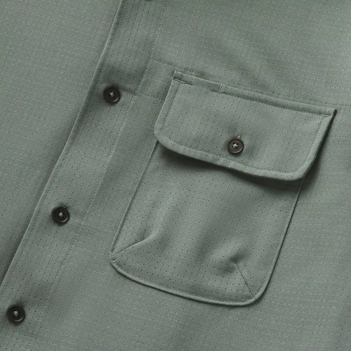 Men's Summer Wool LS Trail Shirt Agave Green - Image 4