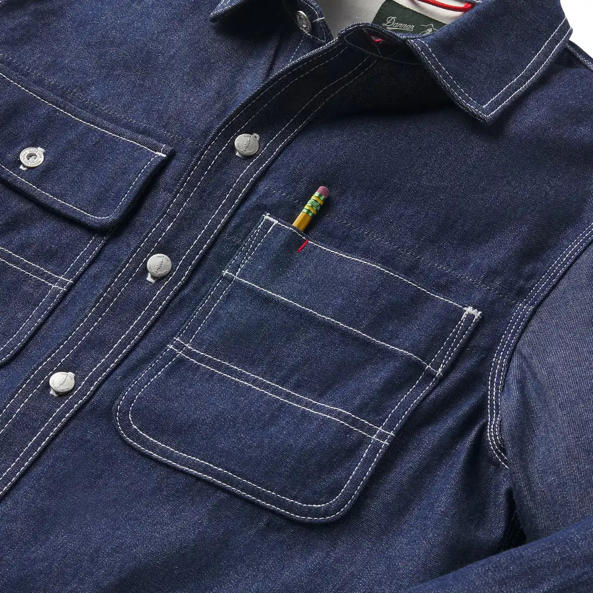 Men's Larch Mt Denim Shirt Dark Wash Indigo - Image 4