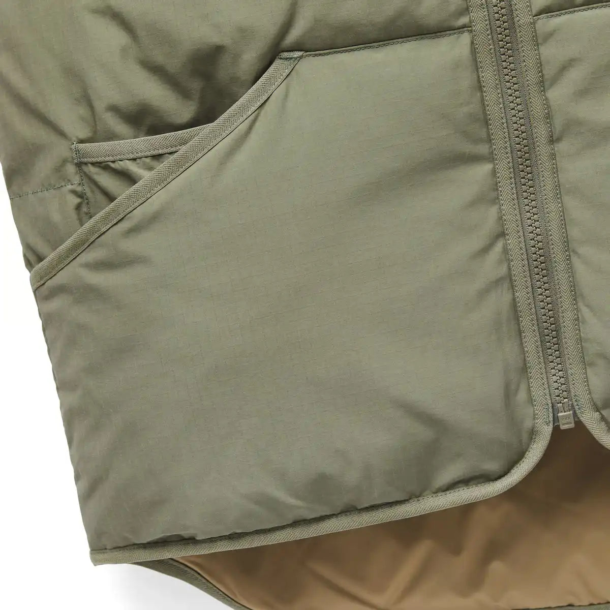 Zigzag Down Vest Dusty Olive - Image 8