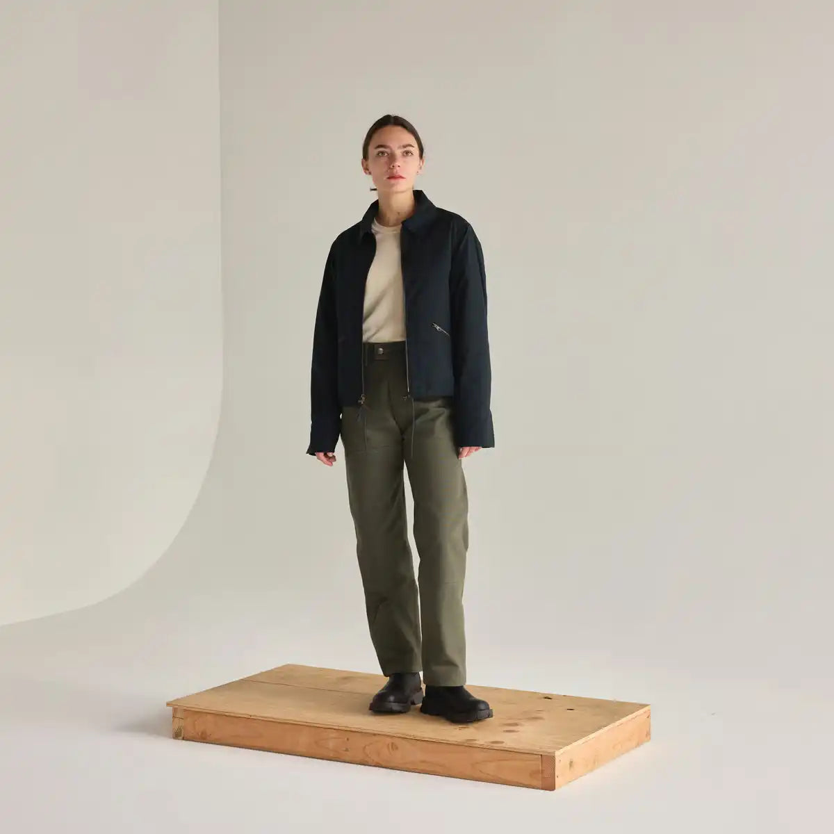Women's Waxed Primaloft Coaches Jacket Navy - Image 7