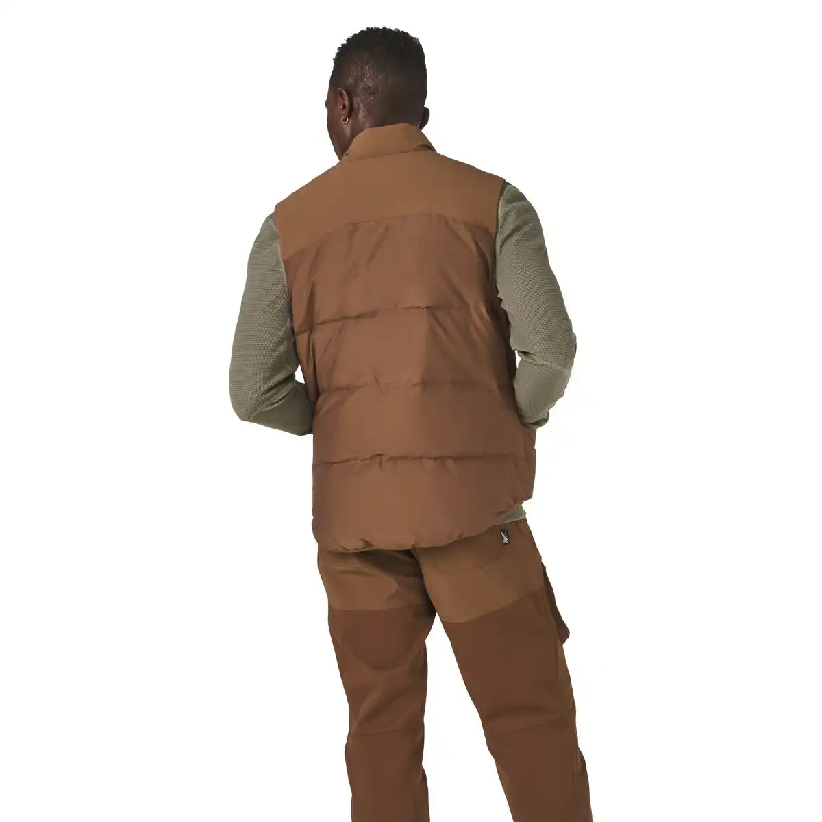 Zigzag Down Vest Dark Earth - Image 3