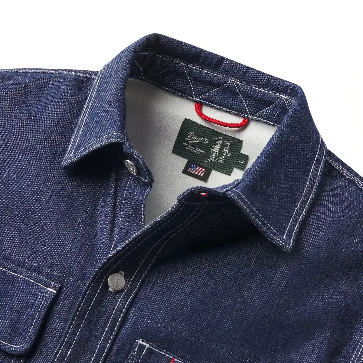 Men's Larch Mt Denim Shirt Dark Wash Indigo - Image 3