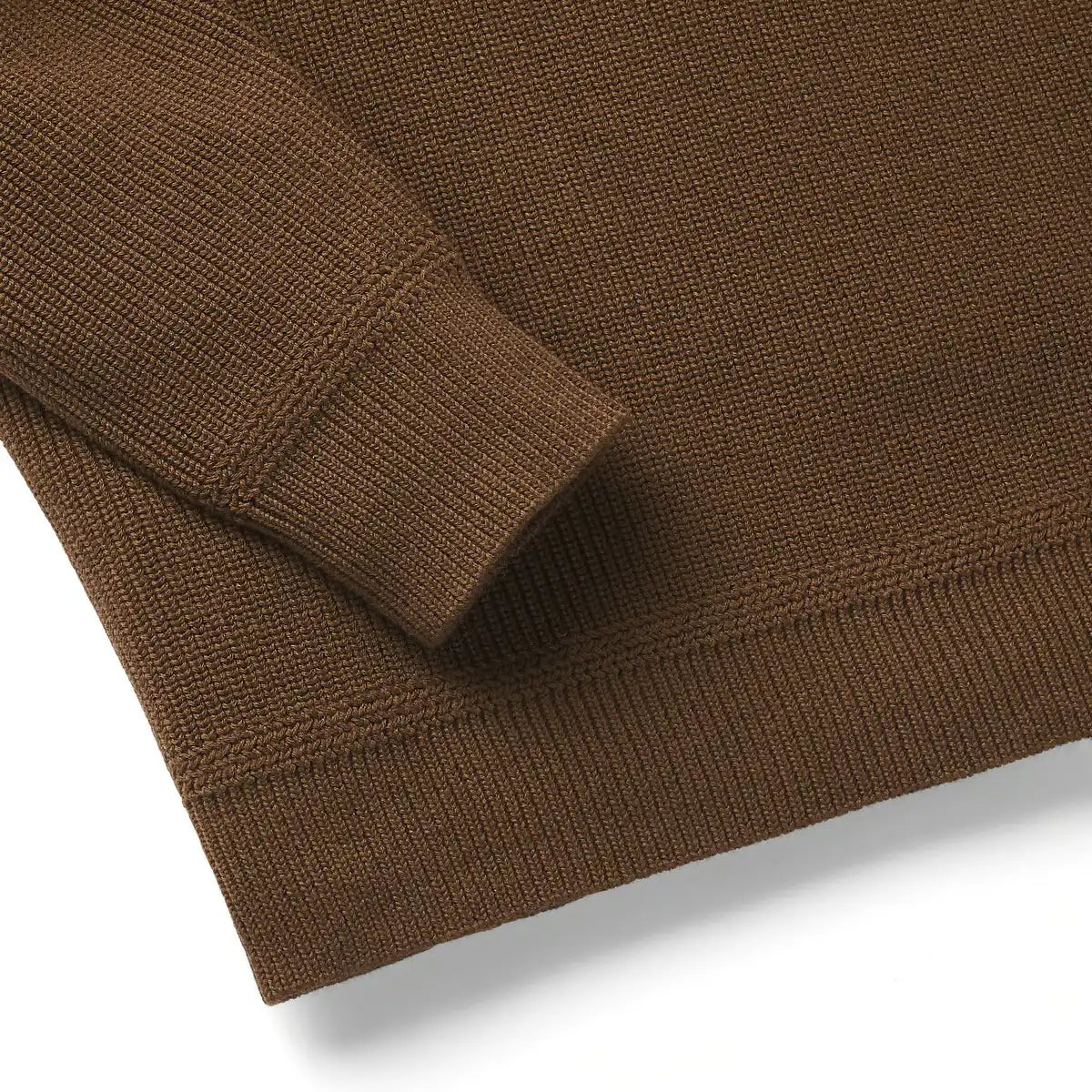 Men's DWR Wool/Cotton Sweater Dark Earth - Image 2