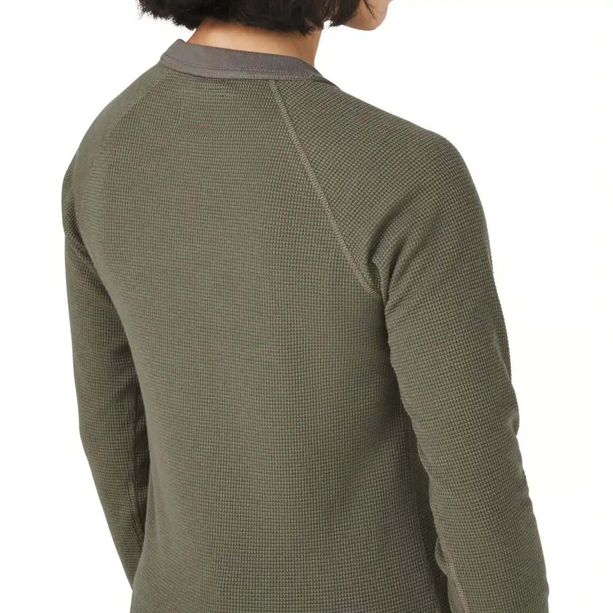 Santiam Waffle LS Tee Dusty Olive - Image 3