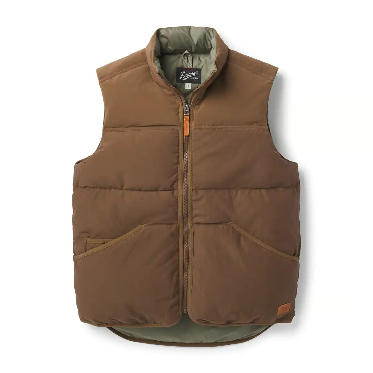 Zigzag Down Vest Dark Earth - Image 7